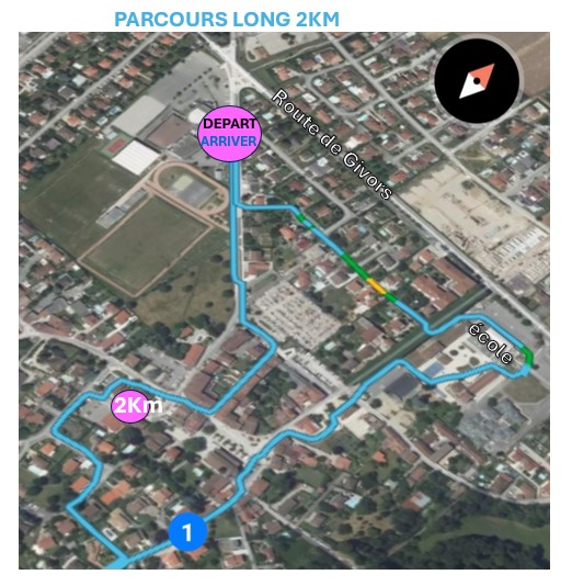 Parcours Octobre Rose de 2km